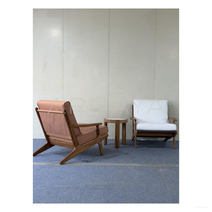 Bay Burmese Teak Outdoor Lounge Chair - scene