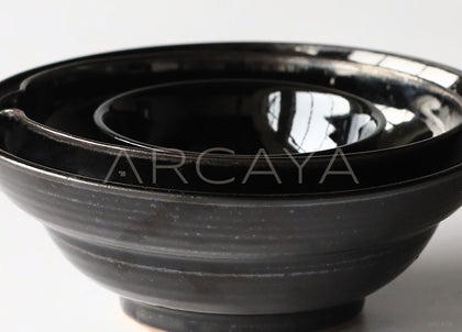Amu Collab Black Gold Porcelain Bowl - scene