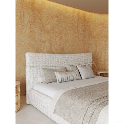 Plaid Cotton Linen Bed - scene