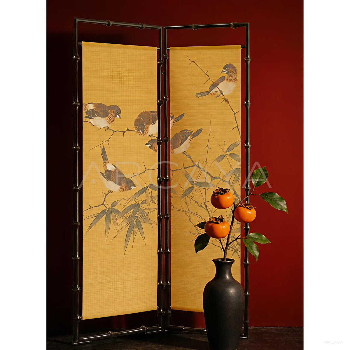 Bamboo Shadow Bird Folding Screen - main