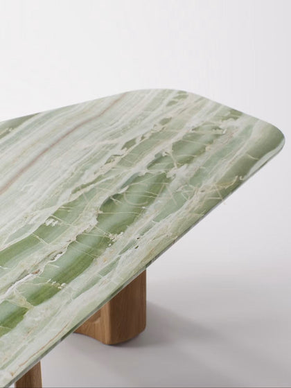 Yiduo Jade Shadow Dining Table - detail
