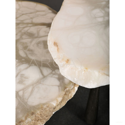 Cloud Marble Nesting Coffee Table - scene