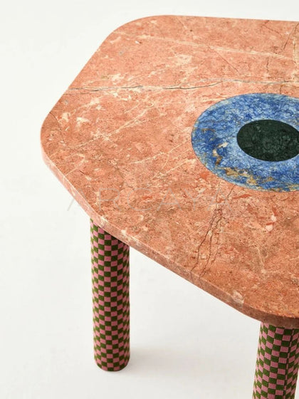 Yiduo Time Slice Marble Side Table - detail