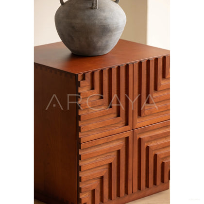 Zhuyan Solid Wood Modular Cabinet - scene