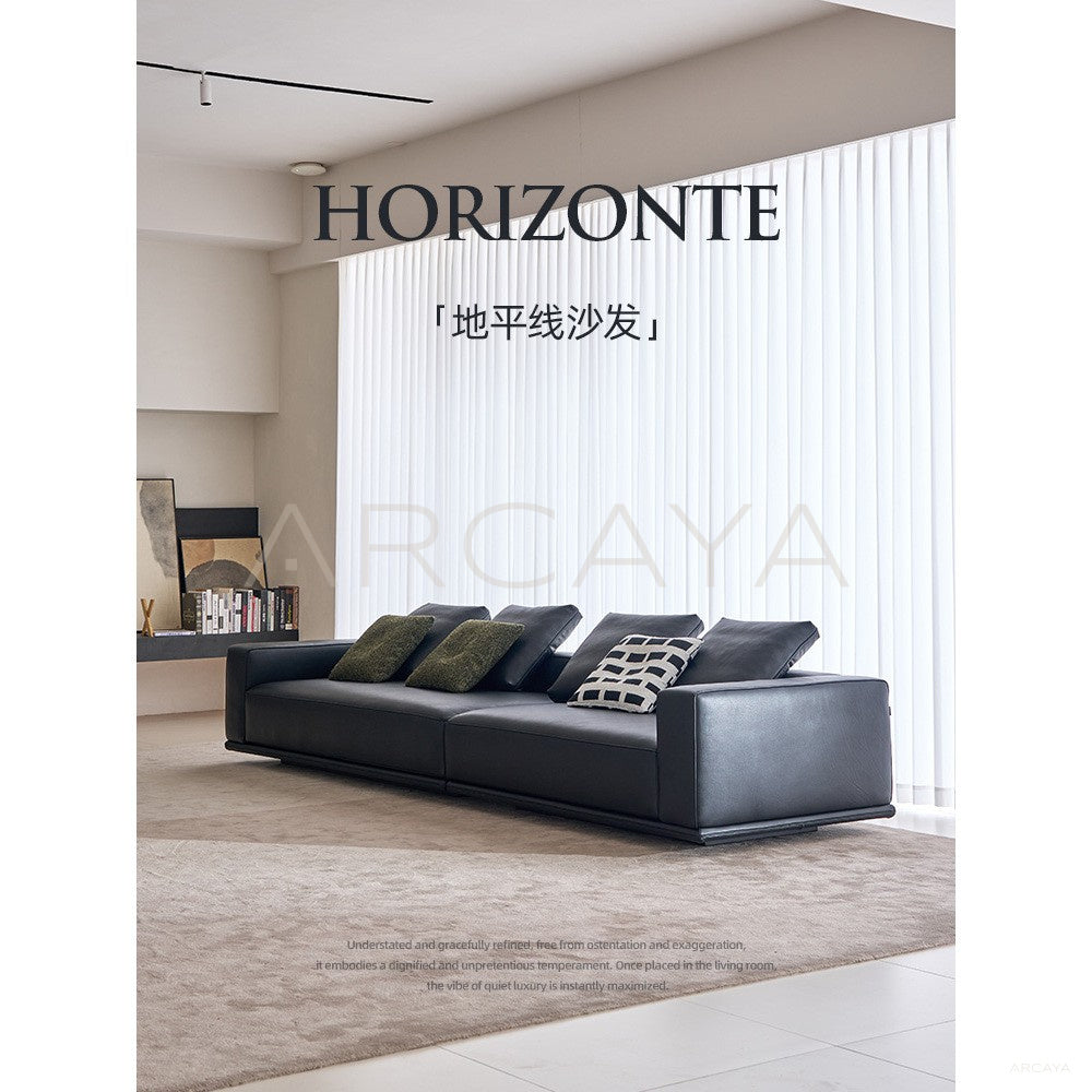 Horizonte Linear Minimalist Sofa in detail