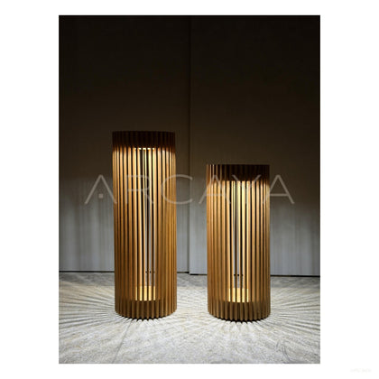 Japanese Teak Outdoor Lantern - scene