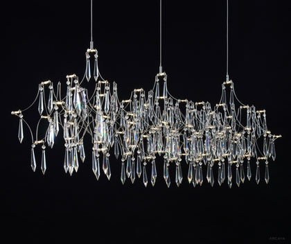 Linear Crystal Chain Web Pendant Light 97244 - scene