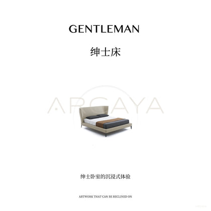 Gentleman Italian Minimalist Bed - scene