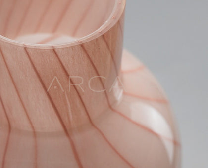 Pink Gourd Tulip Glass Vase - scene
