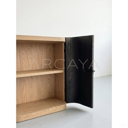 Hand Carved Mid Century Cabinet - scene