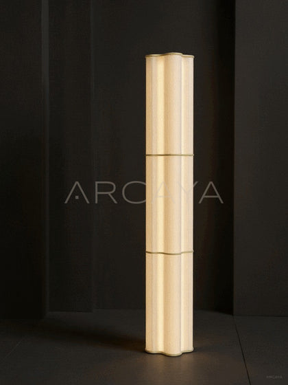Vertical Stripe Fabric Floor Lamp - scene
