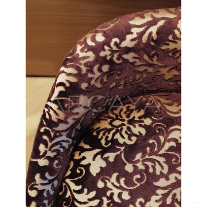 Purple Cut Velvet Classical Bench - scene