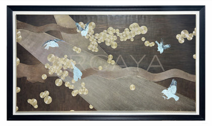 3D Hand Painted Mother Of Pearl Wall Art - scene