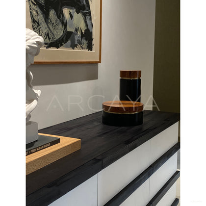 Black White Layered Cabinet - scene