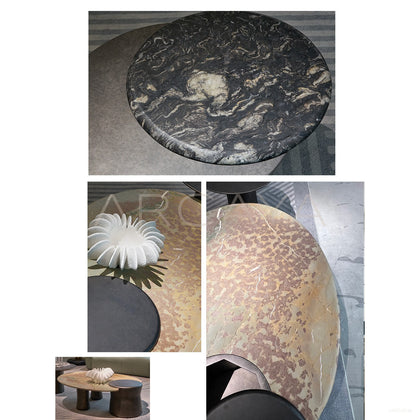 Cloud Stone Nesting Coffee Table - scene