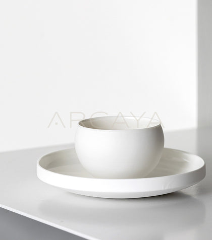 Sunxun Collab Soft White Porcelain Rice Bowl - scene