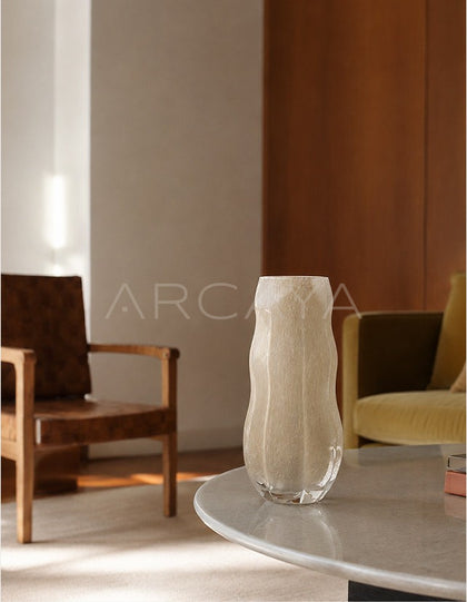 Handmade Pleated Glass Vase - scene