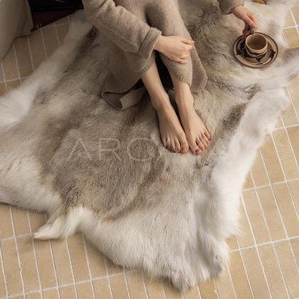 Finnish Reindeer Hide Rug - scene