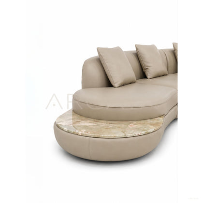 Curved Stone Sofa - scene