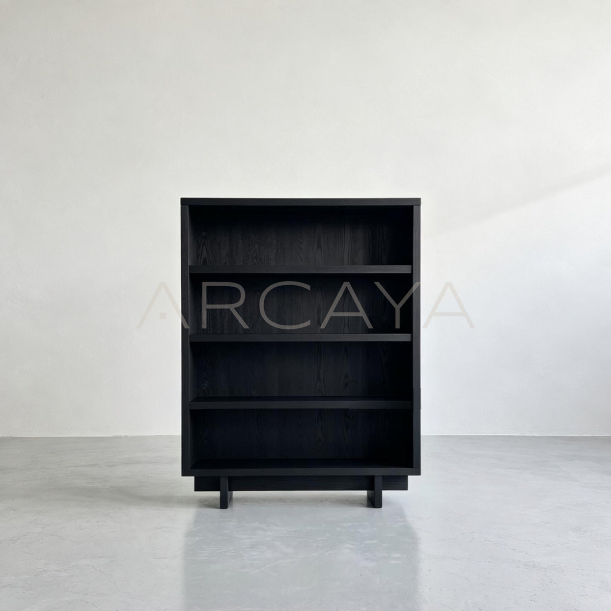 Matte Black Oak Bookshelf - main