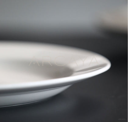 Sunxun Collab White Porcelain Pasta Plate - scene