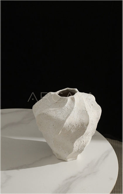 Handmade Rock Texture Ceramic Vase - scene