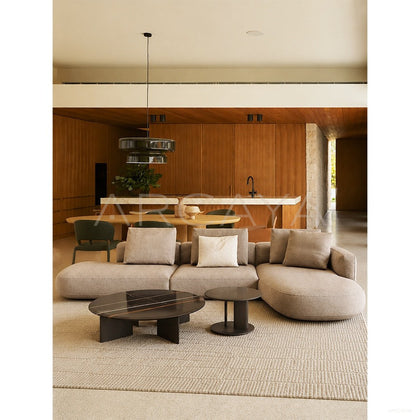 Irregular Corner Fabric Sofa - scene