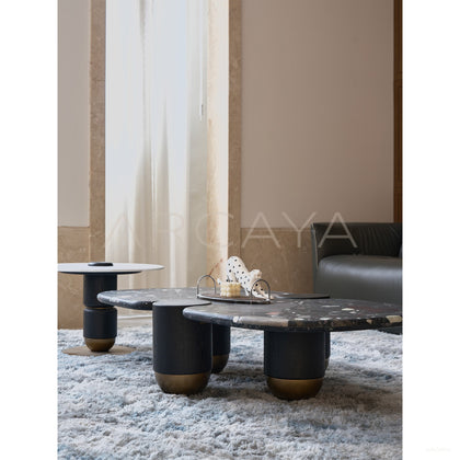 Moonlit Stars River Stone Coffee Table - scene