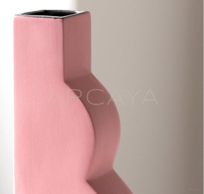 Abstract Curve Matte Ceramic Vase - scene