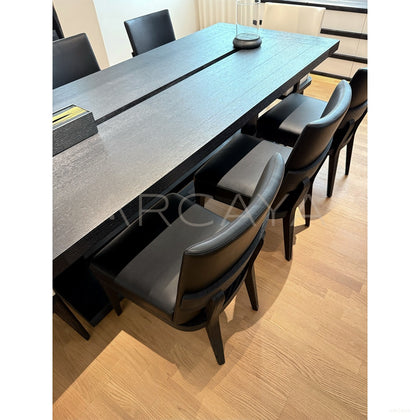 Black White Wood Quiet Piece — Dining Table - scene