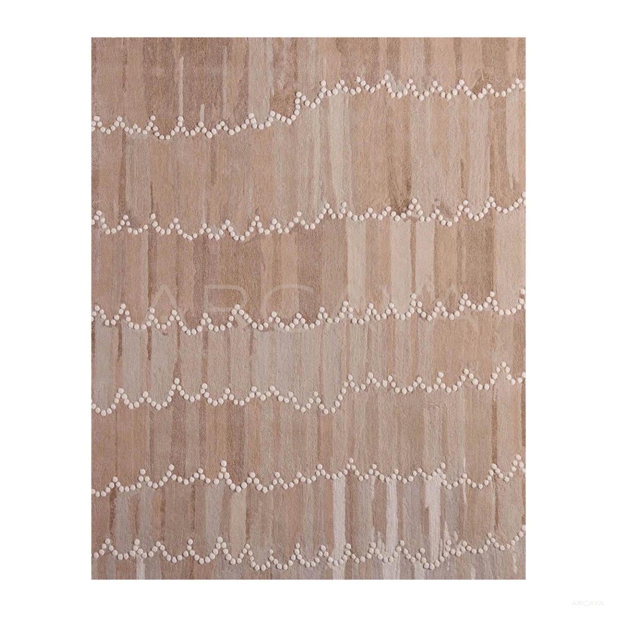 Light Khaki Wave Pattern Rug - main