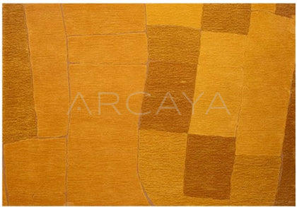 Mustard Block Texture Rug Dsm P027 F - scene