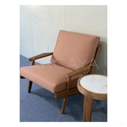 Bay Burmese Teak Outdoor Lounge Chair - scene