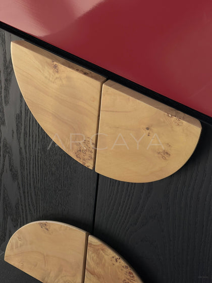 Red Vintage Sideboard - detail