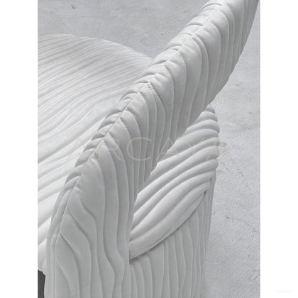Vertical Pleat Curved Armrest Lounge Chair - scene