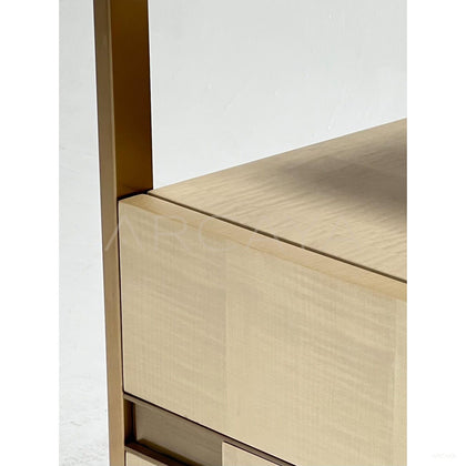 Italian Veneer Metal Frame Tv Stand - scene