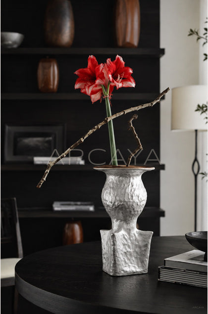 Dadan Silver Glaze Vase Living Room - scene