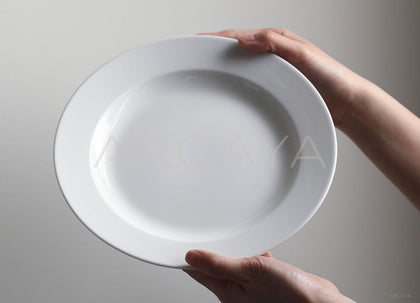 Sunxun Collab White Porcelain Pasta Plate - scene