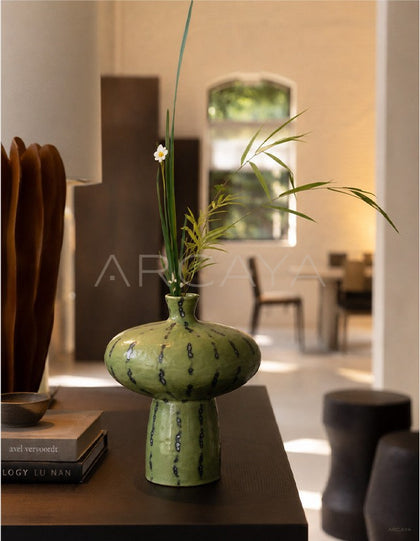 Dadan Green Spot Ceramic Vase - scene