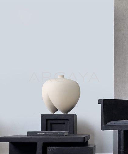 Wabi Sabi Sumo Bisque Ceramic Vase - scene