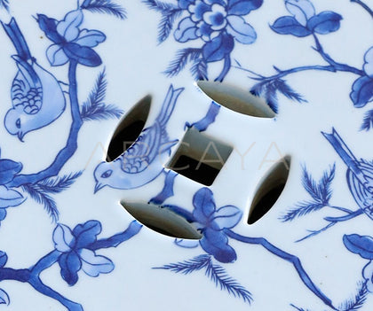 New Chinese Blue White Ceramic Stool - scene