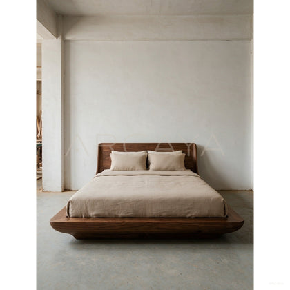 Floating Platform Teak Bed - scene