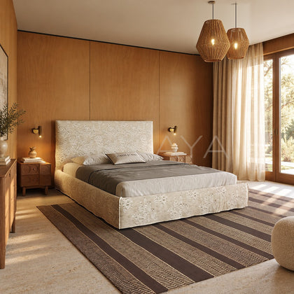 High Headboard Linen Bed - main