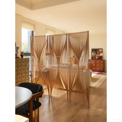 Flowing Cherry Wood Folding Screen - scene