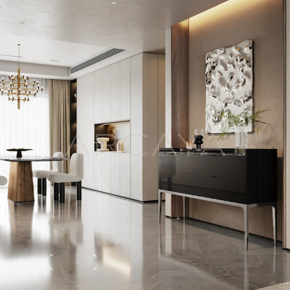 Italian Minimalist Entryway Cabinet - scene