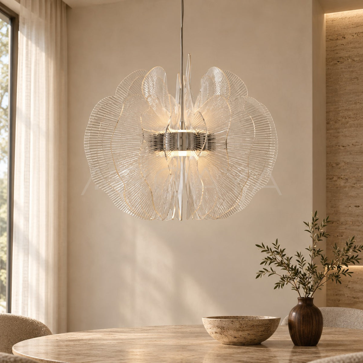 Crystal Petal Globe Pendant Light 23034 - main