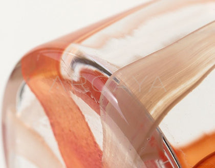 Minimalist Striped Clear Glass Vase - scene