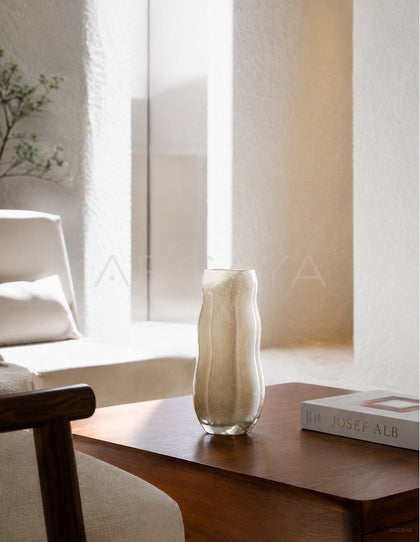 Handmade Pleated Glass Vase - scene