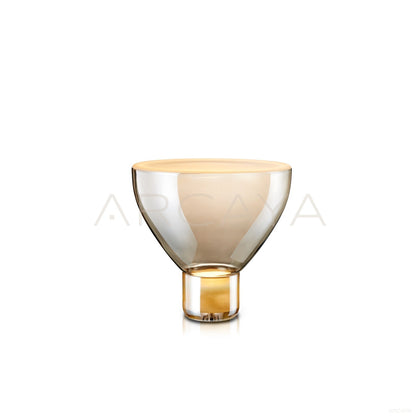 Gold Double Glass Bowl Table Lamp 10872 - scene
