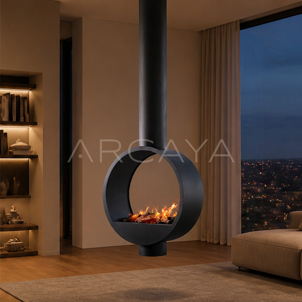 Pearl Hanging Fireplace - main